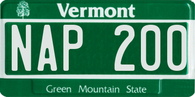VT license plate NAP200
