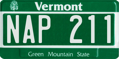 VT license plate NAP211