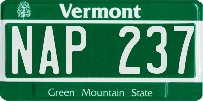 VT license plate NAP237