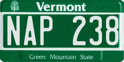 VT license plate NAP238