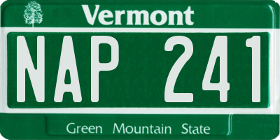 VT license plate NAP241