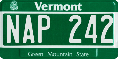 VT license plate NAP242