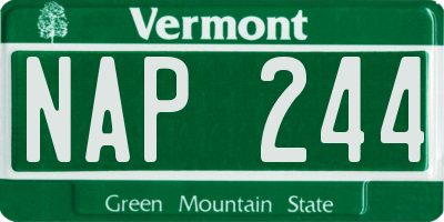 VT license plate NAP244