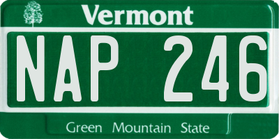 VT license plate NAP246
