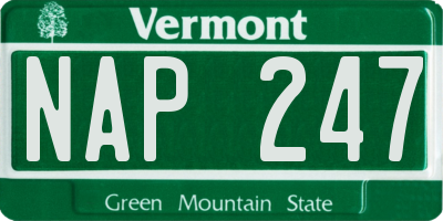 VT license plate NAP247