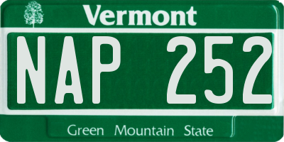 VT license plate NAP252