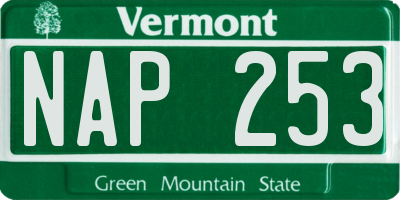 VT license plate NAP253