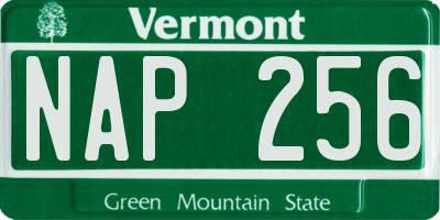 VT license plate NAP256