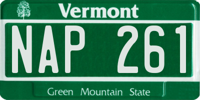 VT license plate NAP261