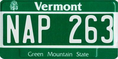 VT license plate NAP263