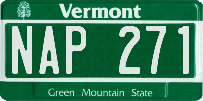 VT license plate NAP271