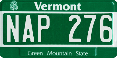 VT license plate NAP276