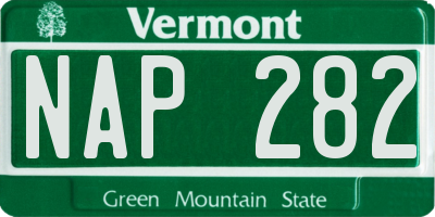 VT license plate NAP282