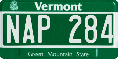 VT license plate NAP284