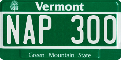 VT license plate NAP300