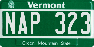 VT license plate NAP323