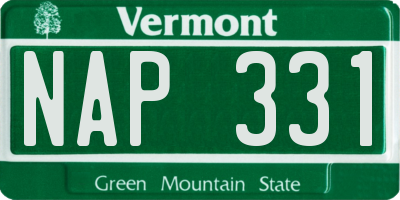 VT license plate NAP331