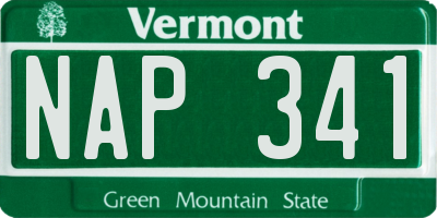 VT license plate NAP341