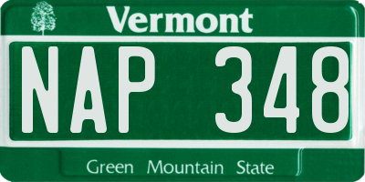 VT license plate NAP348