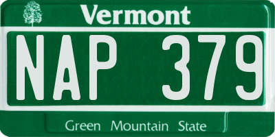 VT license plate NAP379