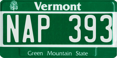 VT license plate NAP393