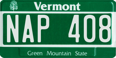 VT license plate NAP408