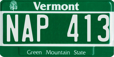 VT license plate NAP413