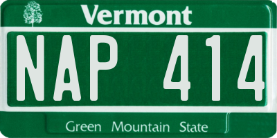 VT license plate NAP414
