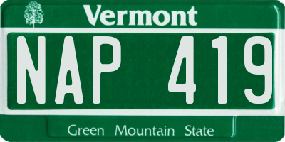 VT license plate NAP419