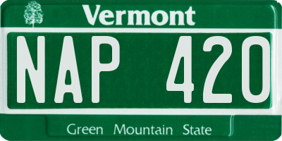 VT license plate NAP420