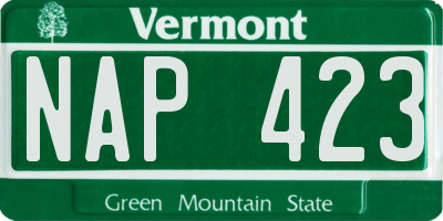 VT license plate NAP423
