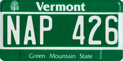 VT license plate NAP426