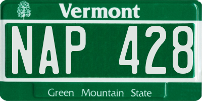 VT license plate NAP428