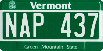 VT license plate NAP437