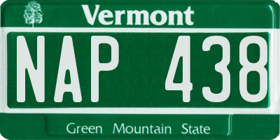 VT license plate NAP438