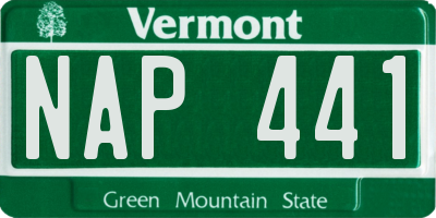 VT license plate NAP441