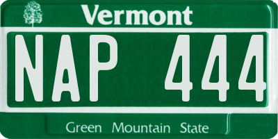 VT license plate NAP444