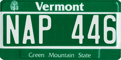 VT license plate NAP446