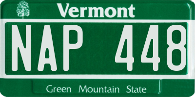 VT license plate NAP448