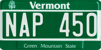 VT license plate NAP450