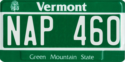 VT license plate NAP460
