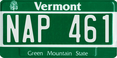 VT license plate NAP461