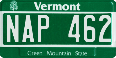 VT license plate NAP462