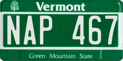 VT license plate NAP467