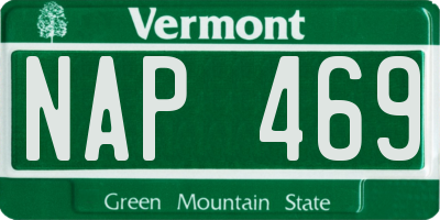 VT license plate NAP469