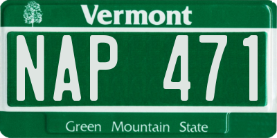 VT license plate NAP471