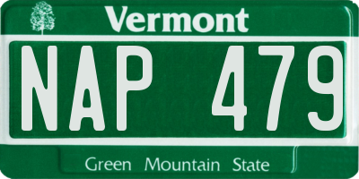 VT license plate NAP479