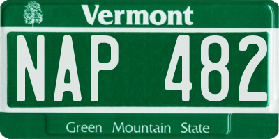 VT license plate NAP482
