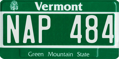 VT license plate NAP484