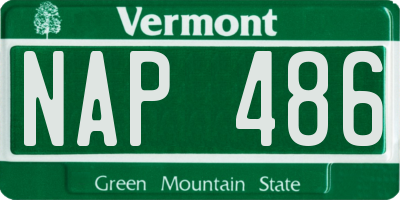 VT license plate NAP486